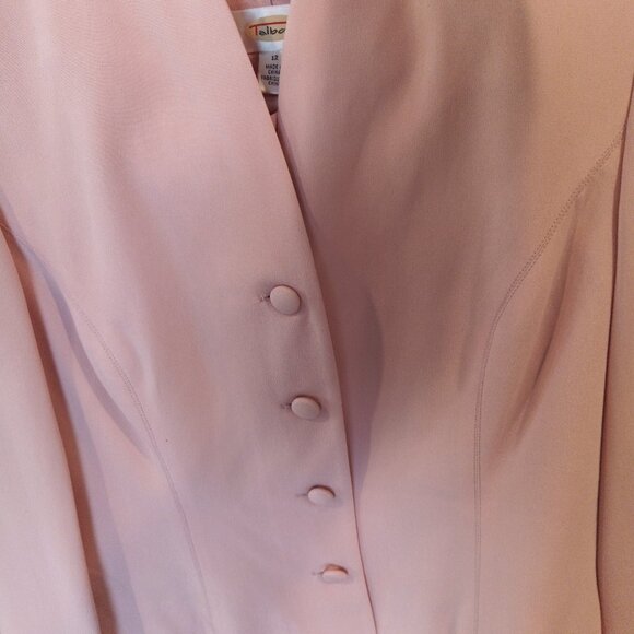 "Pure Silk" Talbots 12 Pink Suit set including top jacket and bottom - Picture 9 of 16